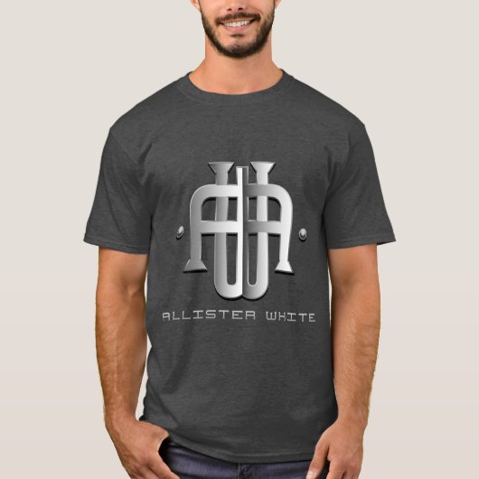 Allister白3Dロゴ Tシャツ (正面)