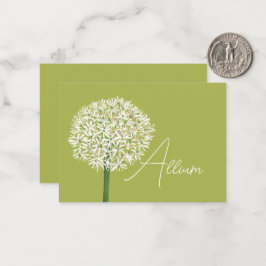  Allium Flower Botanical Art | Elegant Flora ノートカード