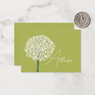 Allium Flower Botanical Art | Elegant Flora ノートカード