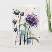 Allium - Watercolor flowers カード (正面)