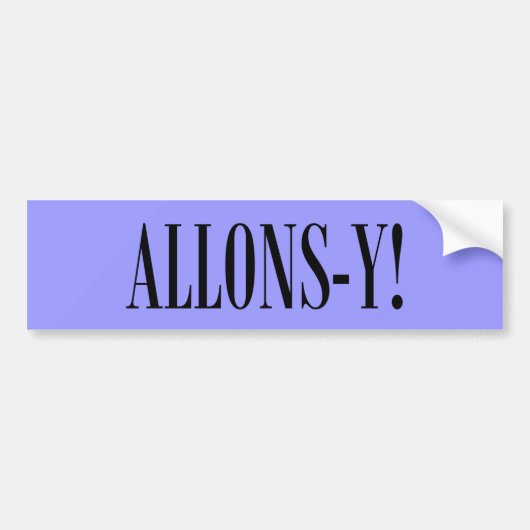 Allons-y! バンパーステッカー (正面)