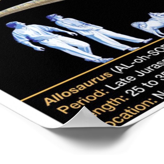 Allosaurus - Biology Jurassic ポスター (角)