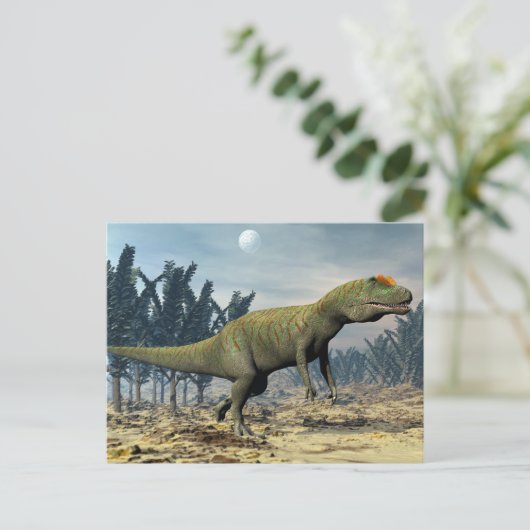 Allosaurus dinosaur - 3D render ポストカード (スタンド正面)