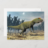 Allosaurus dinosaur - 3D render ポストカード (正面/裏面)