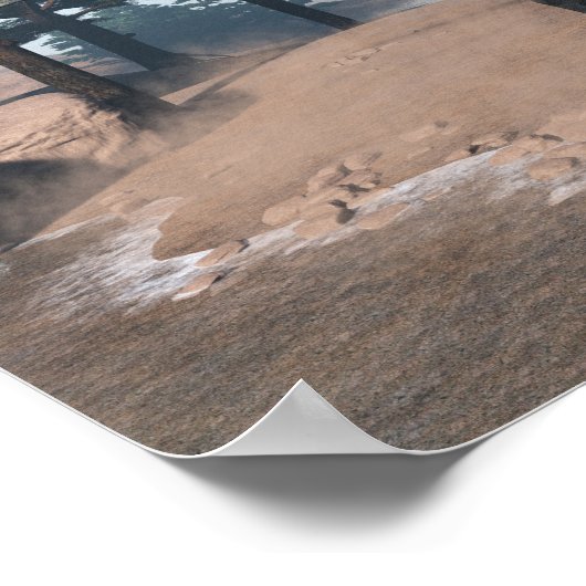 Allosaurus dinosaur roaring - 3D render ポスター (角)