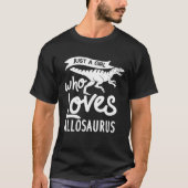 Allosaurus Dinosaur  Skull Skeleton Tシャツ (正面)