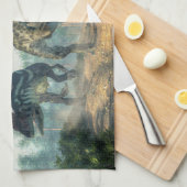 Allosauruses キッチンタオル (四つ折り)