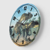Allosauruses ラージ壁時計 (傾斜)