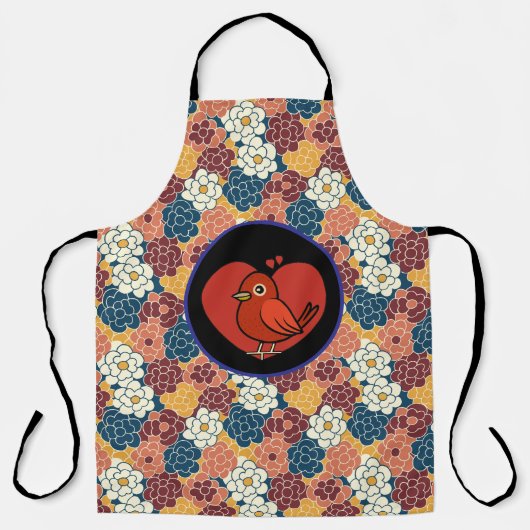 allover flower design エプロン (正面)