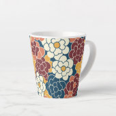 Allover flower design カフェラテマグ (右アングル)