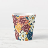 Allover flower design カフェラテマグ (正面)