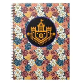 allover flower design ノートブック