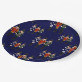 Allover Nutcrackers、ブルー紙パーティープレート ペーパープレート (アングル)