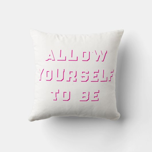 Allow Yourself To Be Rainbow Throw Pillow クッション (裏面)