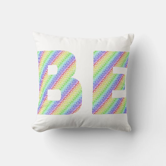 Allow Yourself To Be Rainbow Throw Pillow クッション (正面)