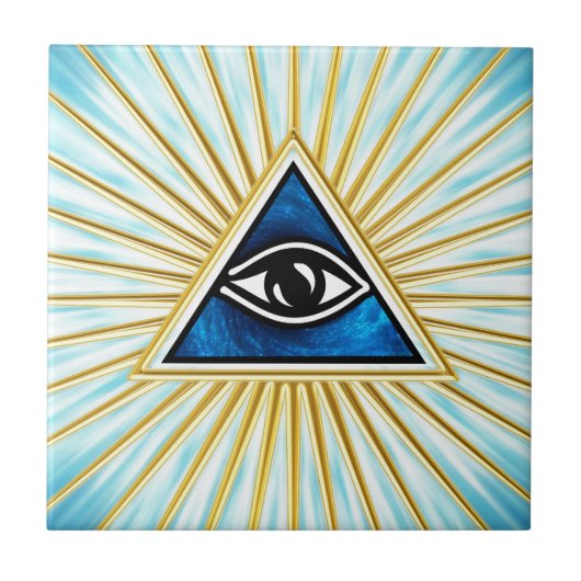 Allsehendes Auge Gottes, Pyramide, Freimaurer タイル (正面)