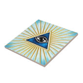 Allsehendes Auge Gottes, Pyramide, Freimaurer タイル (側面)