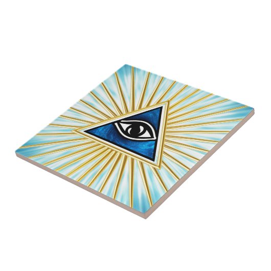Allsehendes Auge Gottes, Pyramide, Freimaurer タイル (側面)