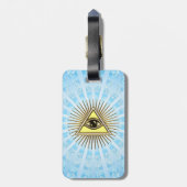 Allsehendes Auge Gottes, Pyramide, Freimaurer ラゲッジタグ (裏面縦)