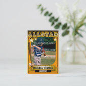 ALLSTARのオレンジカスタムなベースボールカード 名刺 (スタンド正面)