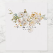 Allure – ホワイトローズ&ベビーズブレスーズ結婚ズ ワインラベル (シングルラベル)