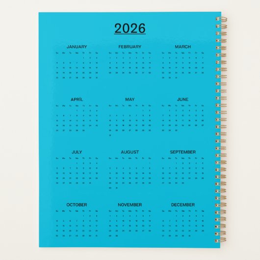 Alluring Aqua プランナー手帳 (裏面)