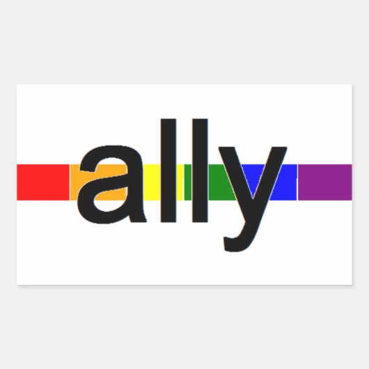 Allyステッカー 長方形シール (正面)