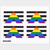 Allyプライド長方形ステッカー 長方形シール (シート)