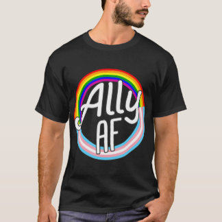 ALLY AFランス国旗の愛の平等LGBプライド旗 Tシャツ