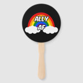 Ally AF I - LGBTQフラグゲイトランス同性愛者プライド ハンドファン (裏面)