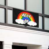 Ally AF I - LGBTQフラグゲイトランス同性愛者プライド 横断幕 (ビルの外側)