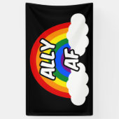 Ally AF I - LGBTQフラグゲイトランス同性愛者プライド 横断幕 (縦)
