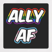 Ally AF II - LGBTQフラグゲイトランス同性愛者プライド ラベル (デザイン2)