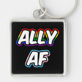 Ally AF II - LGBTQ フラッグ ゲイ トランス クィア プライド キーホルダー