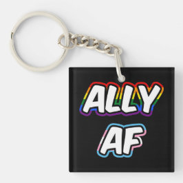 Ally AF II - LGBTQ フラッグ ゲイ トランス クィア プライド キーホルダー