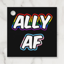 Ally AF II - LGBTQ フラッグ ゲイ トランス クィア プライド フェイバータグ