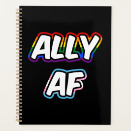 Ally AF II - LGBTQ フラッグ ゲイ トランス クィア プライド プランナー手帳