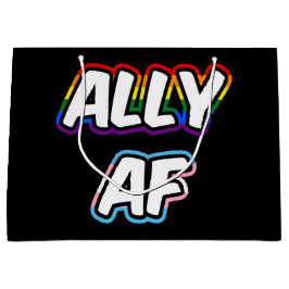 Ally AF II - LGBTQ フラッグ ゲイ トランス クィア プライド ラージペーパーバッグ
