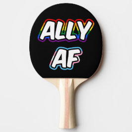 Ally AF II - LGBTQ フラッグ ゲイ トランス クィア プライド 卓球ラケット