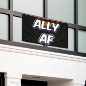 Ally AF II - LGBTQ フラッグ ゲイ トランス クィア プライド 横断幕 (ビルの外側)