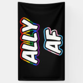 Ally AF II - LGBTQ フラッグ ゲイ トランス クィア プライド 横断幕 (縦)
