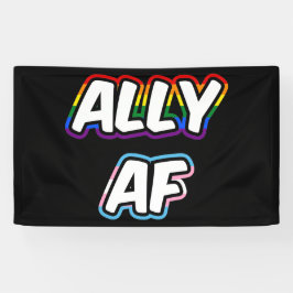 Ally AF II - LGBTQ フラッグ ゲイ トランス クィア プライド 横断幕