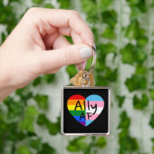 Ally AF III - LGBTQフラグゲイトランス同性愛者プライド キーホルダー (手)