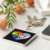 Ally AF III - LGBTQフラグゲイトランス同性愛者プライド キーホルダー (側面)
