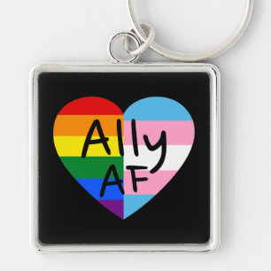 Ally AF III - LGBTQフラグゲイトランス同性愛者プライド キーホルダー
