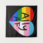 Ally AF III - LGBTQフラグゲイトランス同性愛者プライド タペストリー (正面(横))