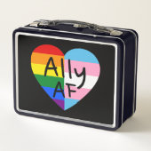 Ally AF III - LGBTQフラグゲイトランス同性愛者プライド メタルランチボックス (裏面)