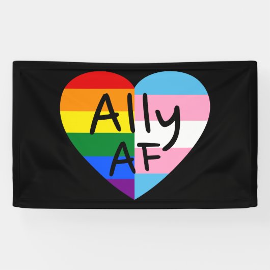 Ally AF III - LGBTQフラグゲイトランス同性愛者プライド 横断幕 (横)