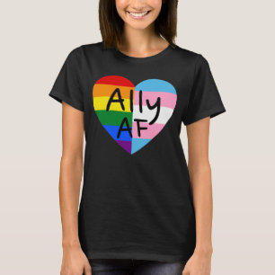 Ally AF III - LGBTQフラグゲイトランス同性愛者プライド Tシャツ