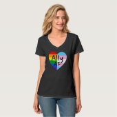 Ally Af Lgbtq国旗ゲイプライド平等トランスレスビア Tシャツ (正面フル)